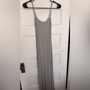H&M Light Gray Ribbed Dress